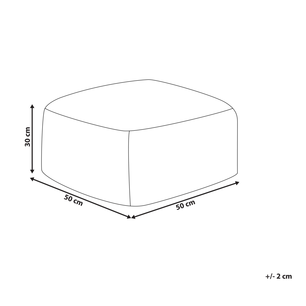 Moderno Pouf Intrecciato da Salotto 50 x 30 cm Motivo Pelle sintetica Nero