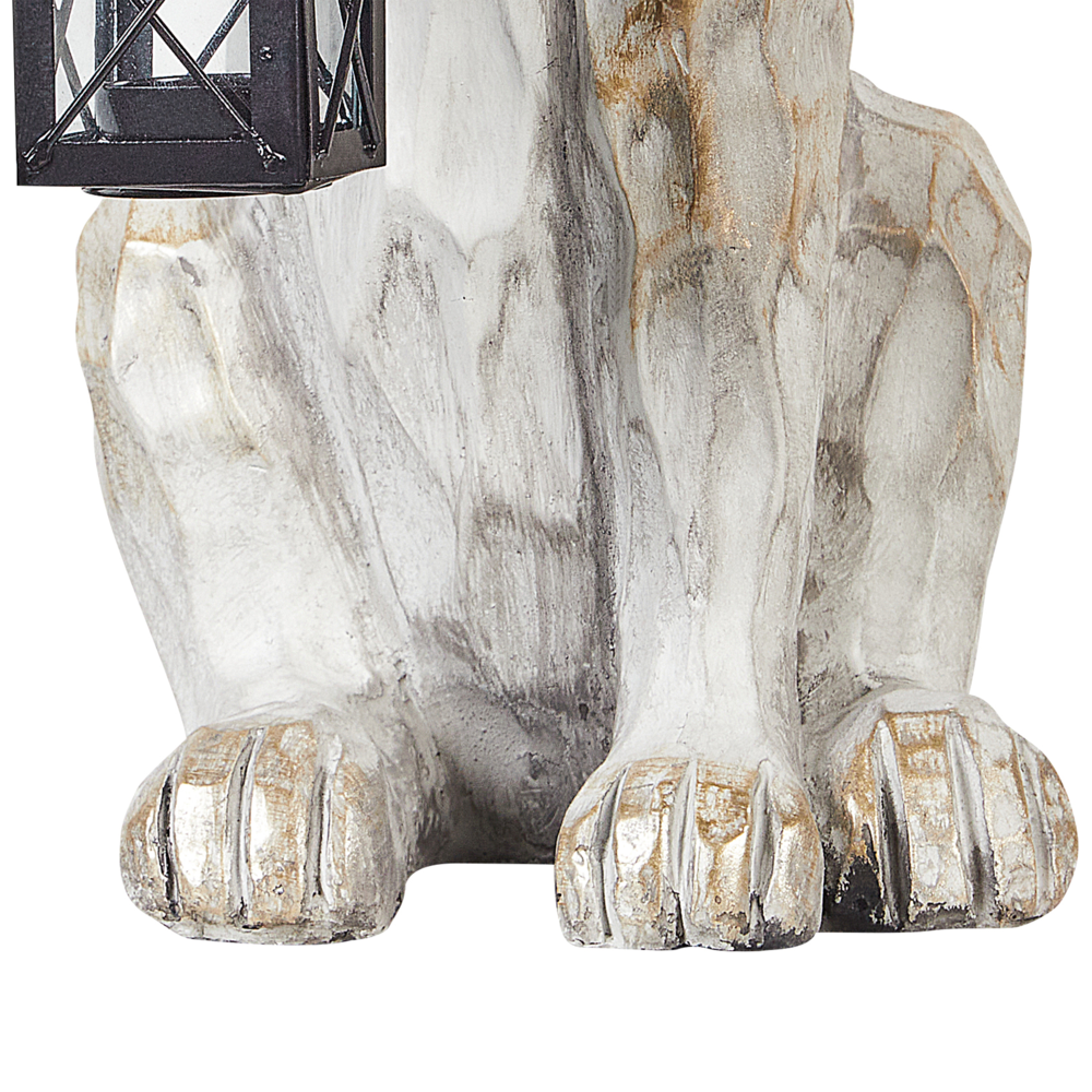 Statuetta decorativa Bianca MgO 37 cm Coniglietto di Pasqua Decorazione per interni esterni Soggiorno