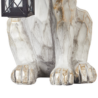 Statuetta decorativa Bianca MgO 37 cm Coniglietto di Pasqua Decorazione per interni esterni Soggiorno