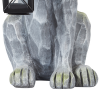 Statuetta decorativa Grigio MgO 37 cm Coniglietto di Pasqua Decorazione per interni esterni Soggiorno