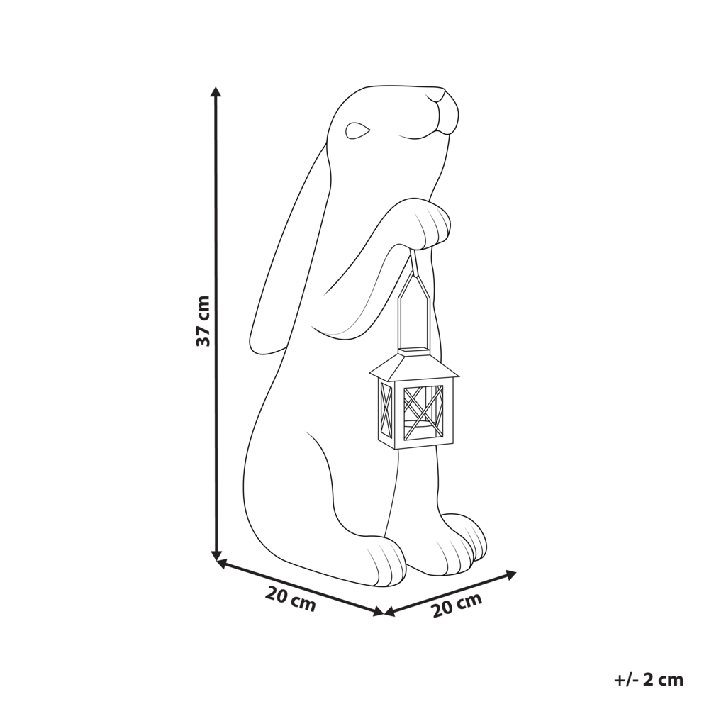 Statuetta decorativa Grigio MgO 37 cm Coniglietto di Pasqua Decorazione per interni esterni Soggiorno