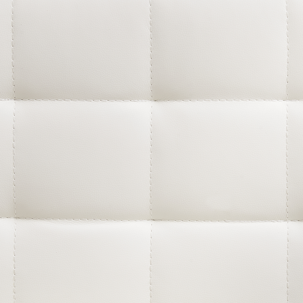 Panca per camera da letto con tappezzeria trapuntata in ecopelle bianca ottomana con contenitore