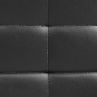 Panca per camera da letto imbottita in ecopelle nera ottomana con contenitore