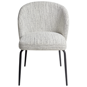 Set di 2 Sedie da Pranzo in Tessuto bianco e nero eleganti design moderno