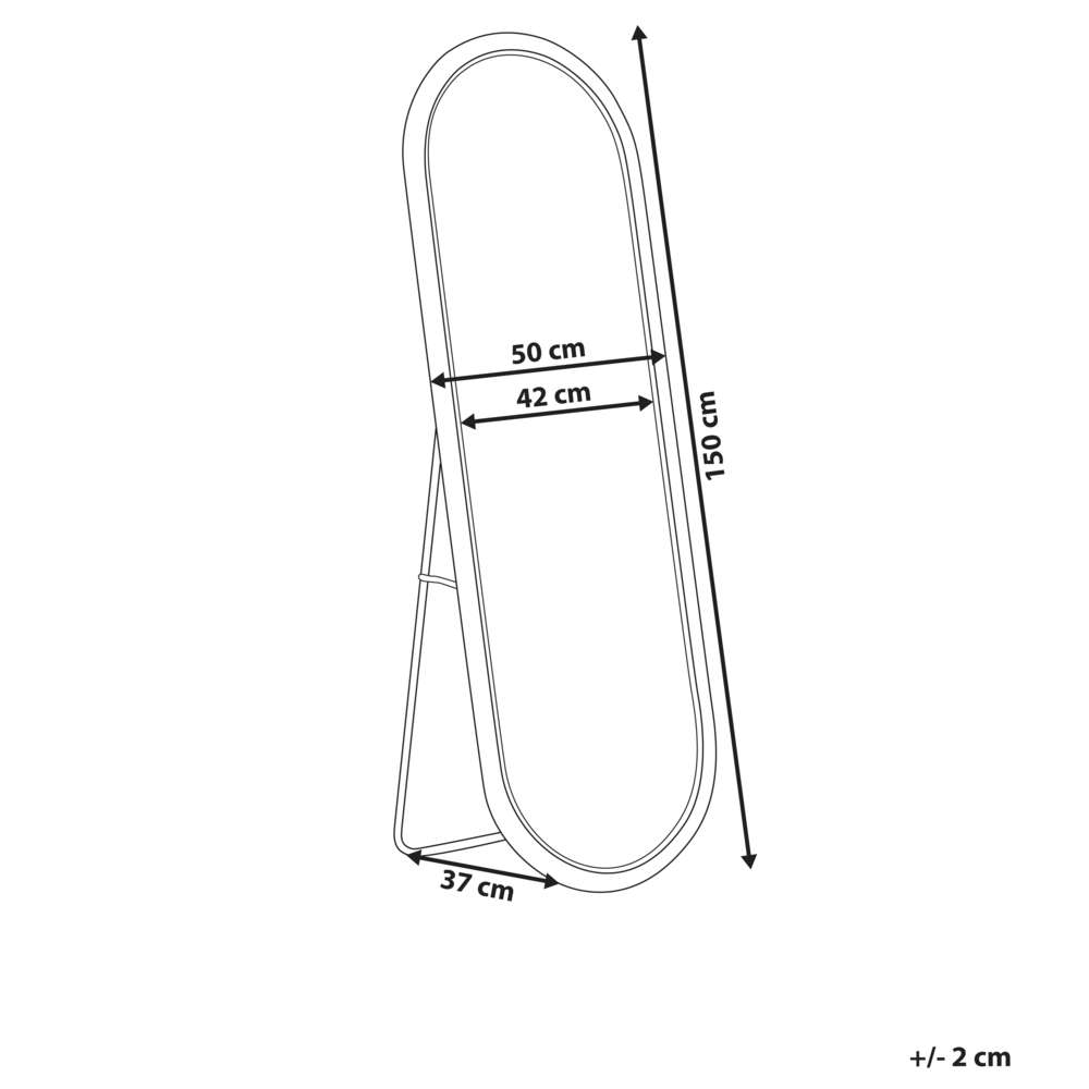 Elegante specchio da terra in rattan naturale stile boho 150x50 cm camera da letto soggiorno