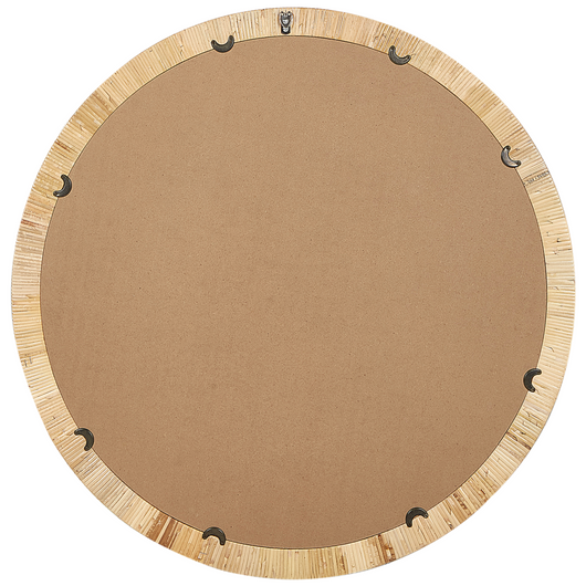 Specchio da parete in rattan naturale 80x80 cm Rotondo Soggiorno Camera da letto Accessori per la casa Fatto a mano