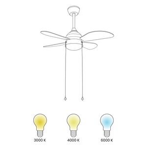 Ventilatore da soffitto per cameretta a forma di ape con lame grigie bambini colorato