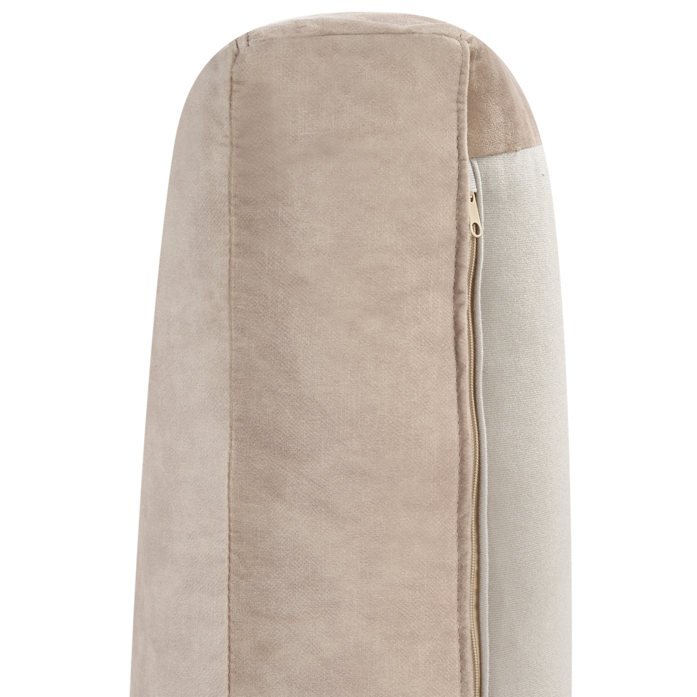 Divano angolare lato destro in Tessuto imbottito beige con Cuscini 3 posti stile moderno minimalista