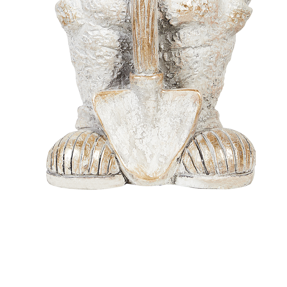 Statuetta decorativa Bianca MgO 36 cm Coniglietto di Pasqua Decorazione per interni esterni Soggiorno