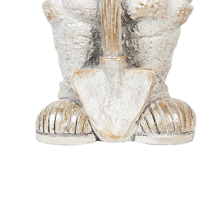 Statuetta decorativa Bianca MgO 36 cm Coniglietto di Pasqua Decorazione per interni esterni Soggiorno