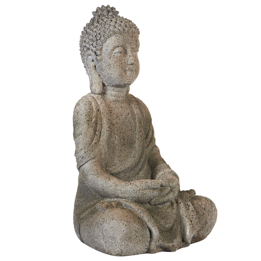 Figurina decorativa Grigio MgO 41 cm Pezzo d'accento Budda Decorazione per interni esterni Soggiorno