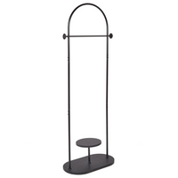 Appendiabiti in acciaio nero da 174 cm, indipendente, con struttura in metallo stile industriale moderno.