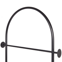 Appendiabiti in acciaio nero da 174 cm, indipendente, con struttura in metallo stile industriale moderno.