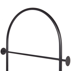 Appendiabiti in acciaio nero da 174 cm, indipendente, con struttura in metallo stile industriale moderno.