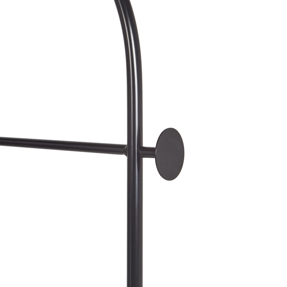 Appendiabiti in acciaio nero da 174 cm, indipendente, con struttura in metallo stile industriale moderno.