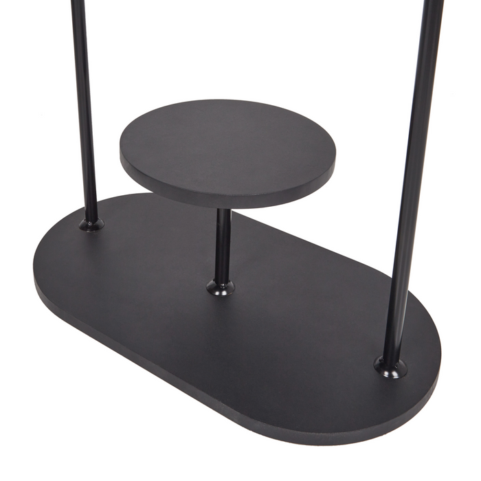 Appendiabiti in acciaio nero da 174 cm, indipendente, con struttura in metallo stile industriale moderno.