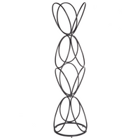 Appendiabiti in metallo nero da 160 cm, appendiabiti autoportante, industriale e moderno, pezzo d'arredamento per corridoio.