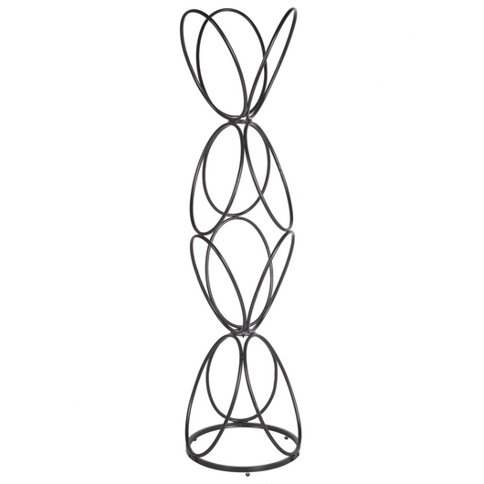 Appendiabiti in metallo nero da 160 cm, appendiabiti autoportante, industriale e moderno, pezzo d'arredamento per corridoio.