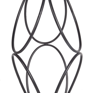 Appendiabiti in metallo nero da 160 cm, appendiabiti autoportante, industriale e moderno, pezzo d'arredamento per corridoio.