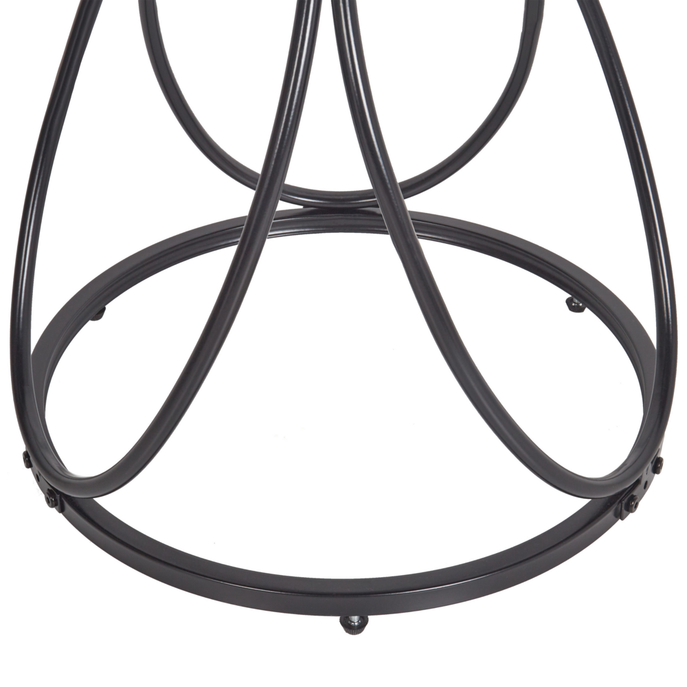 Appendiabiti in metallo nero da 160 cm, appendiabiti autoportante, industriale e moderno, pezzo d'arredamento per corridoio.