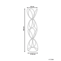 Appendiabiti in metallo nero da 160 cm, appendiabiti autoportante, industriale e moderno, pezzo d'arredamento per corridoio.