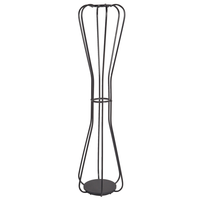 Appendiabiti in metallo argentato da 165 cm, appendiabiti autoportante, industriale e moderno, pezzo d'arredamento per corridoio.