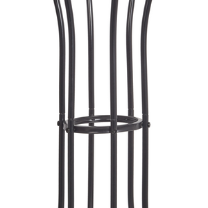 Appendiabiti in metallo argentato da 165 cm, appendiabiti autoportante, industriale e moderno, pezzo d'arredamento per corridoio.