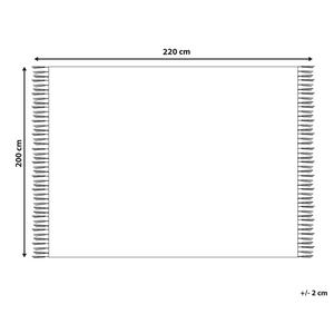 Coperta di cotone intrecciata con nappe verde 200 x 220 cm tortora morbida classica