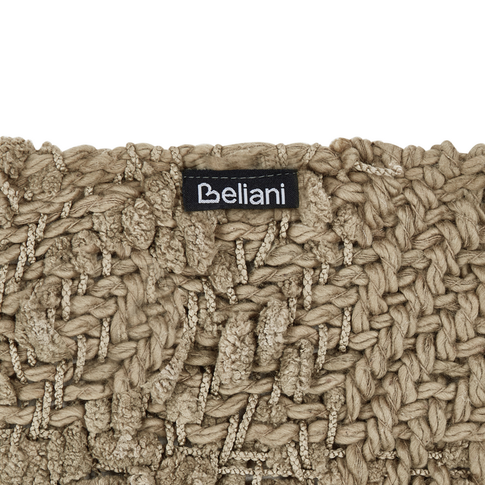 Coperta di cotone intrecciata con nappe verde 200 x 220 cm tortora morbida classica