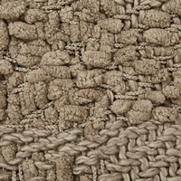 Coperta di cotone intrecciata con nappe verde 200 x 220 cm tortora morbida classica