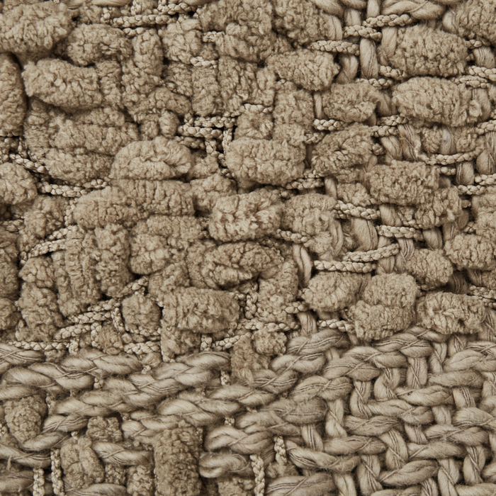 Coperta di cotone intrecciata con nappe verde 200 x 220 cm tortora morbida classica