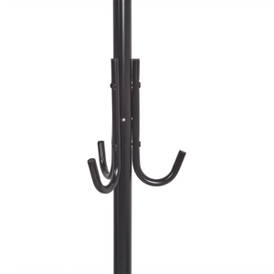 Appendiabiti in metallo nero da 175 cm, appendiabiti autoportante, industriale e moderno, pezzo d'arredo per corridoio.