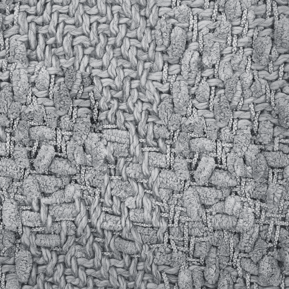 Coperta di cotone intrecciata con nappe 200 x 220 cm grigio morbida classica