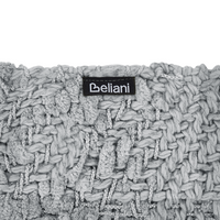 Coperta di cotone intrecciata con nappe 220 x 240 cm grigio morbida classica