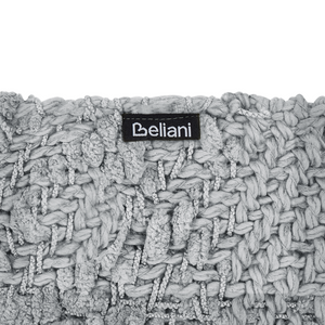 Coperta di cotone intrecciata con nappe 220 x 240 cm grigio morbida classica