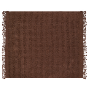 Coperta di cotone intrecciata con nappe marrone 220 x 240 cm verde morbida classica