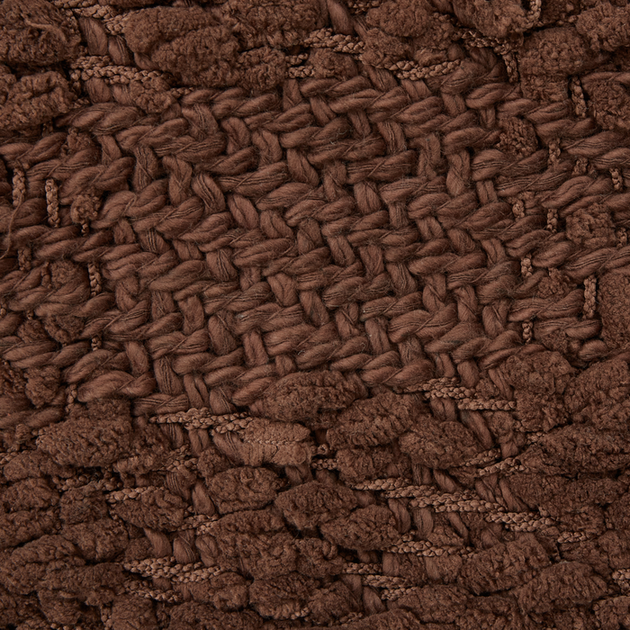 Coperta di cotone intrecciata con nappe marrone 220 x 240 cm verde morbida classica