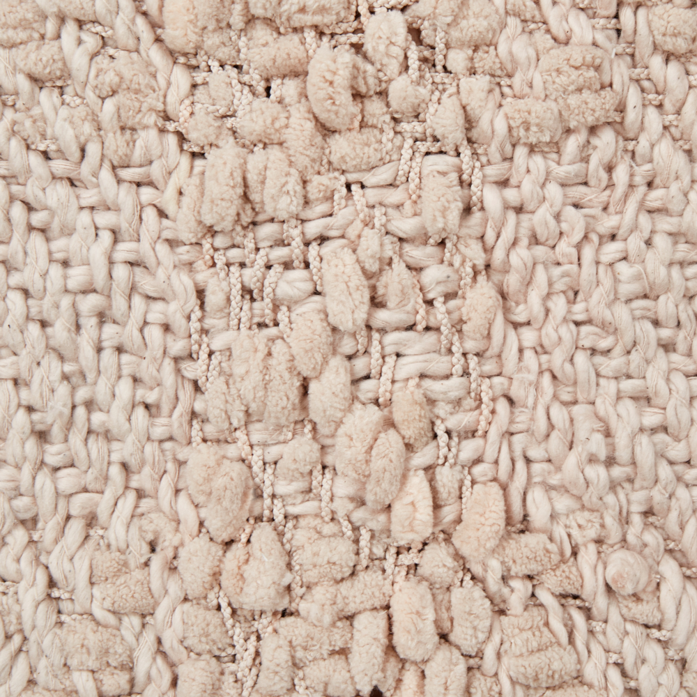 Coperta di cotone intrecciata con nappe 150 x 200 cm beige chiaro morbida classica