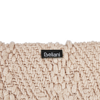Coperta di cotone intrecciata con nappe  beige chiaro 200 x 220 cm morbida classica