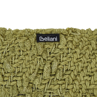Coperta di cotone intrecciata con nappe verde 220 x 240 cm verde morbida classica