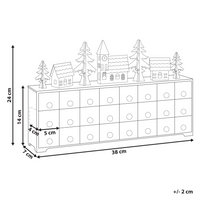 Decorazione natalizia acrilico calendario dell'avvento bianco stile moderno