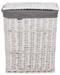 Cestino portaoggetti in bambù grigio con coperchio Cestino per biancheria Accessori pratici lavanderia bucato