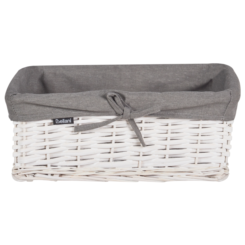 Cestino portaoggetti in bambù grigio con coperchio Cestino per biancheria Accessori pratici lavanderia bucato