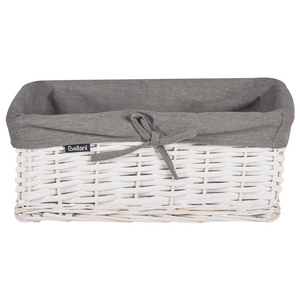 Cestino portaoggetti in bambù grigio con coperchio Cestino per biancheria Accessori pratici lavanderia bucato