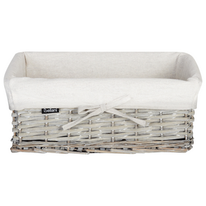 Cestino portaoggetti in bambù bianco con coperchio Cestino per biancheria Accessori pratici lavanderia bucato