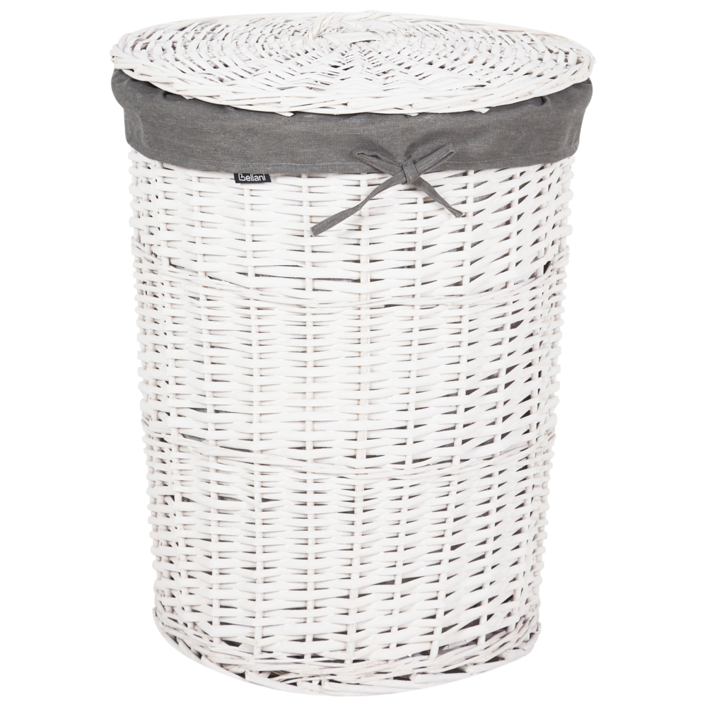 Set di 5 cesti per la biancheria in legno di salice moderno grigio stile moderno