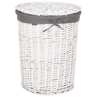 Set di 5 cesti per la biancheria in legno di salice moderno grigio stile moderno