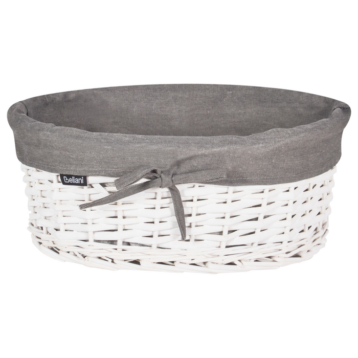 Set di 5 cesti per la biancheria in legno di salice moderno grigio stile moderno