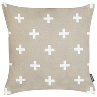 Set di 2 cuscini decorativi in cotone tortora 35 x 50 cm stile moderno soggiorno