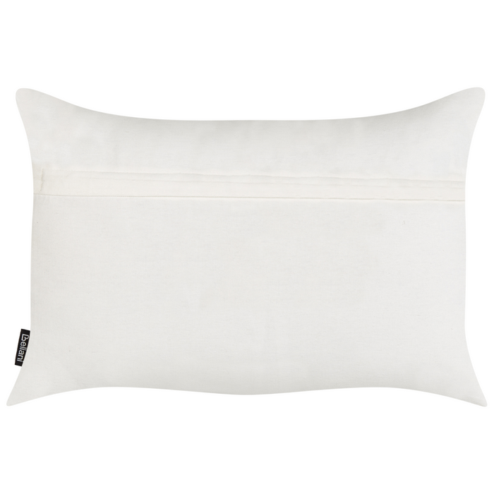 Set di 2 cuscini decorativi in cotone bianco 35 x 50 cm stile moderno soggiorno